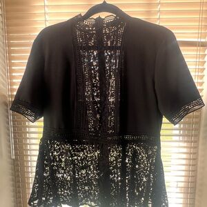 Elegant Zara Black Lace Women's Top